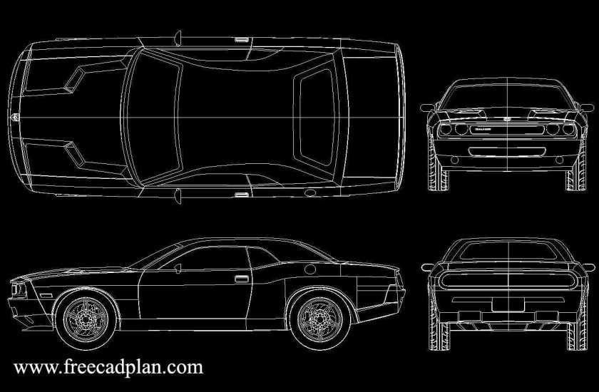 Dodge Challenger 2008 чертеж
