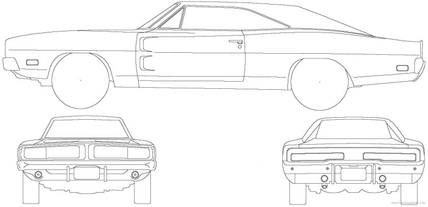 Dodge Charger 1969 Blueprint