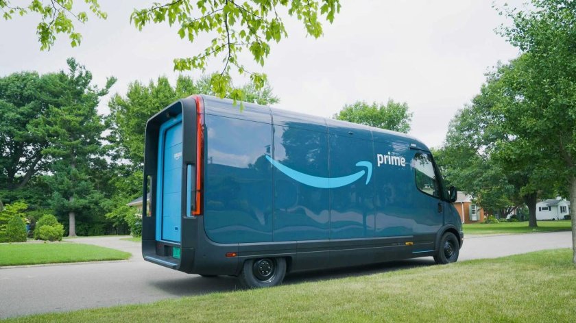 Rivian amazon delivery van