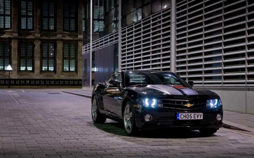 Шевроле Камаро черный 4k