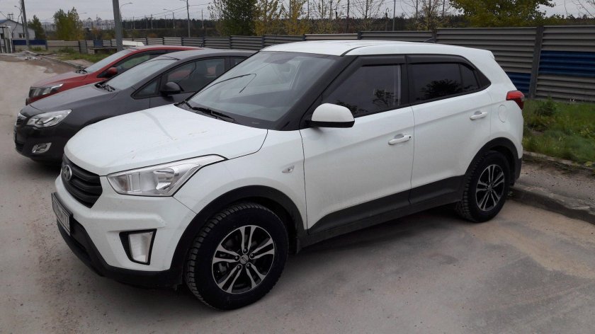 Белая Creta Hyundai диски 16