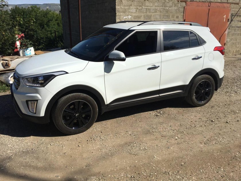 Белая Creta Hyundai диски 16