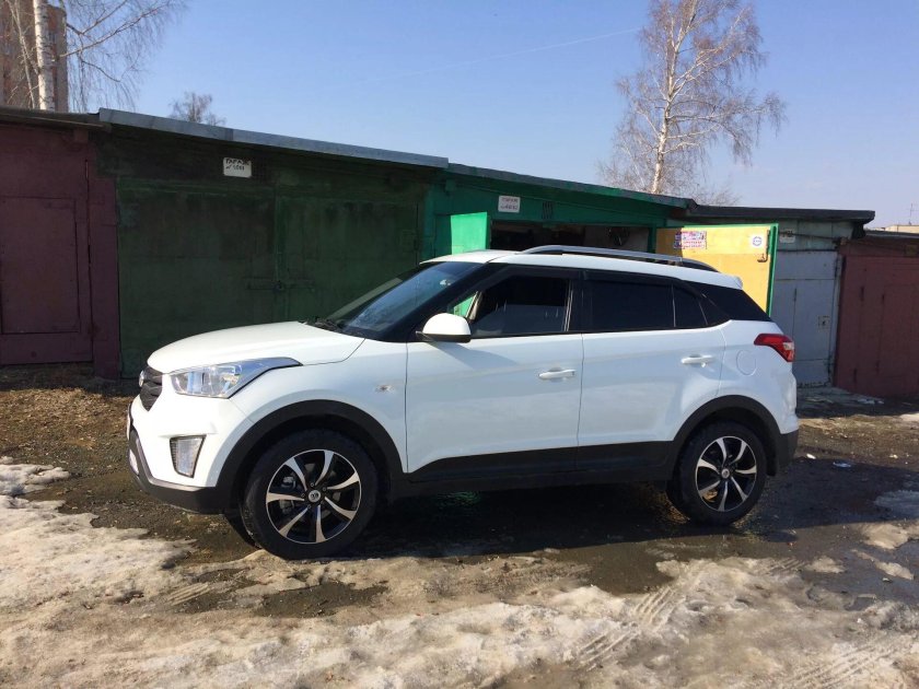 Белая Creta Hyundai диски 16