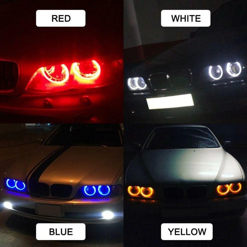 BMW e60 ангельские глазки led lampochka