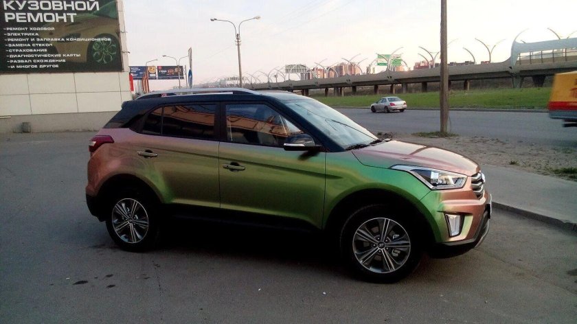 Хэндай Крета зелёная