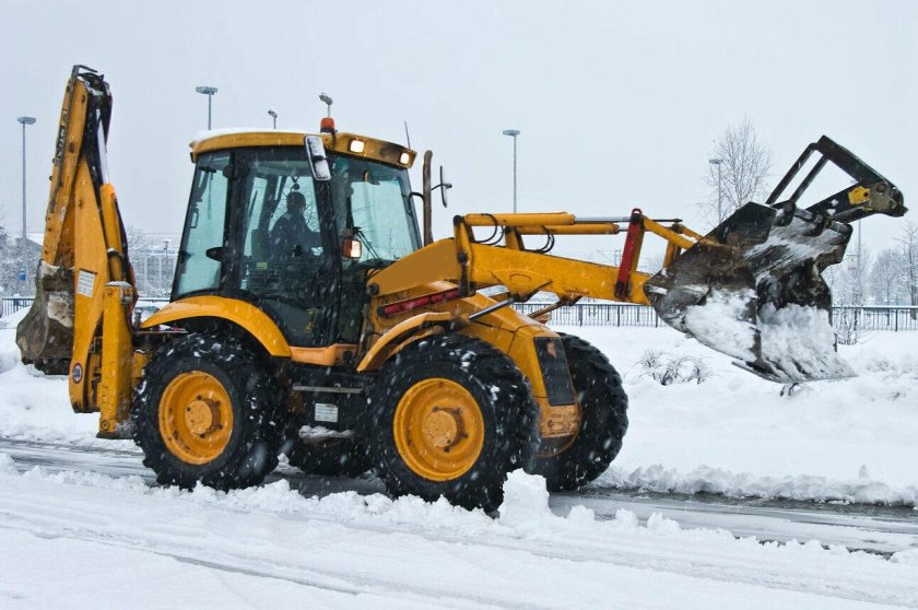 JCB 3cx уборка снега