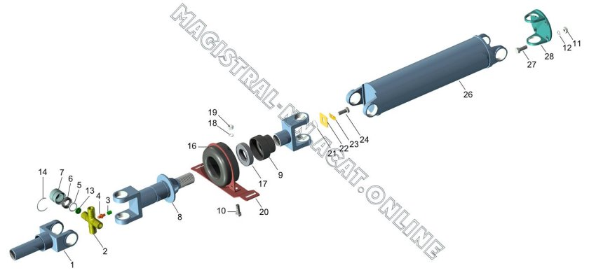 Болт вилки кардана Газель 3302