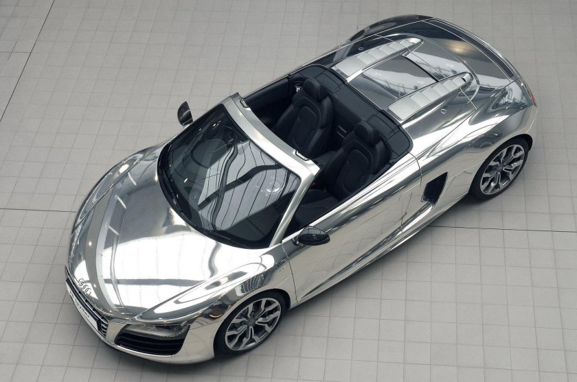 Audi r8 Spyder кабриолет серебряный