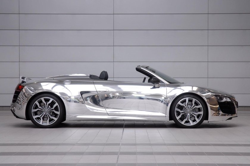 Audi r8 кабриолет серебряный