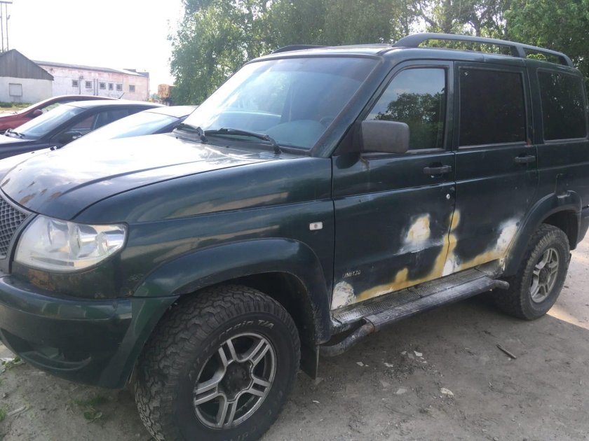 Покраска УАЗ Патриот молотковой краской