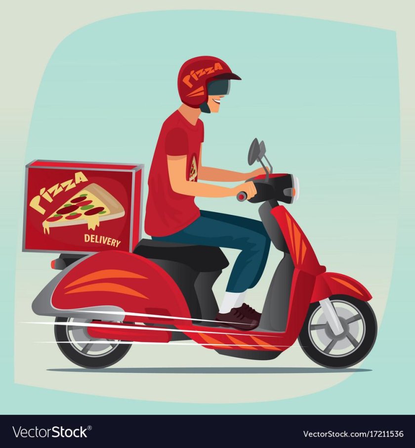 Доставщик на мопеде