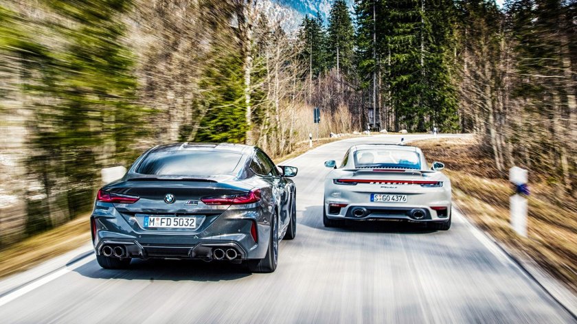 BMW m8 vs Porsche 911