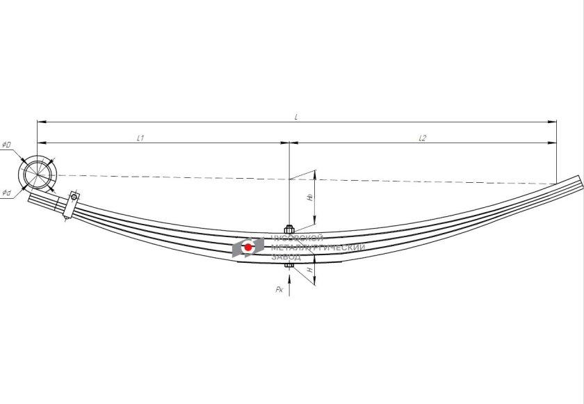 Рессора передняя Hyundai HD-78