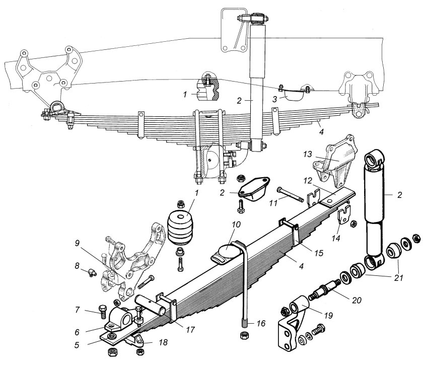 Рессора передней подвески КАМАЗ-5320