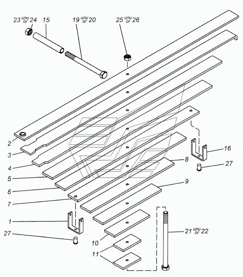 Рессора КАМАЗ евро 65115 передняя