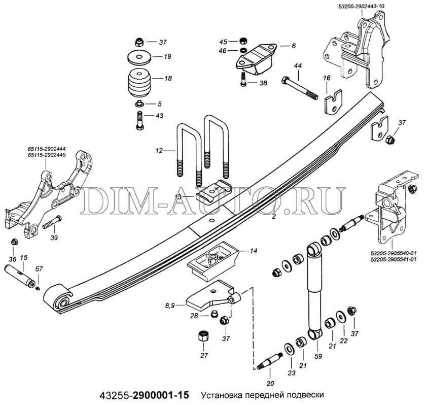 Задняя подвеска КАМАЗ 65115 евро 4