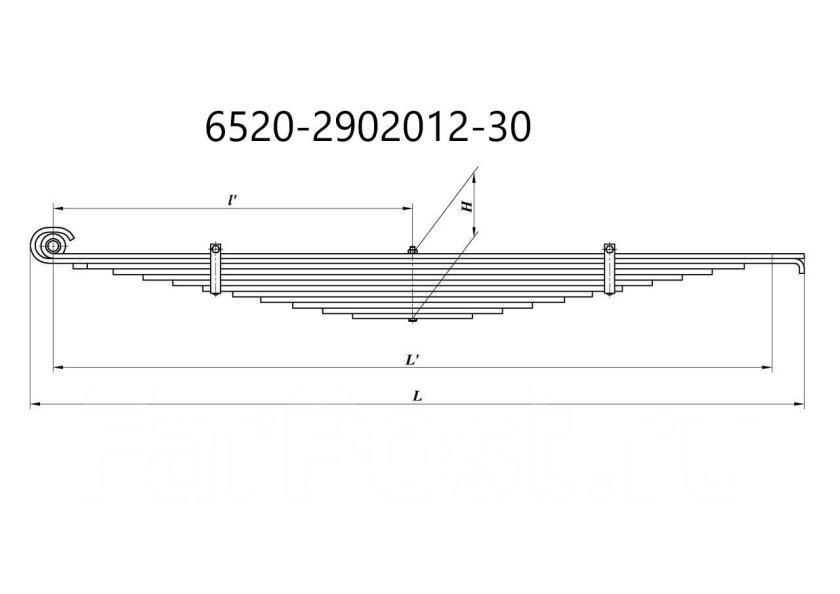 Рессора камаз 65115 11 листов
