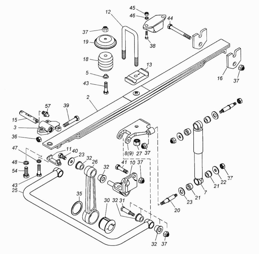 Крепление стабилизатора кабины КАМАЗ 65115