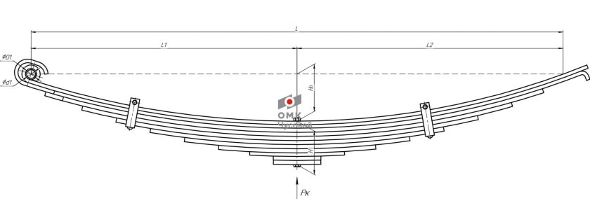 Рессора передняя КАМАЗ 43118