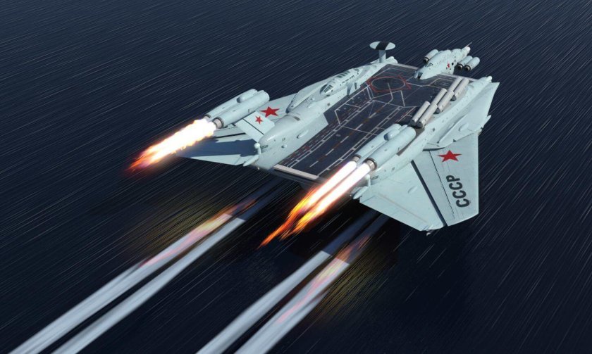 Советский атомный авианесущий экраноплан