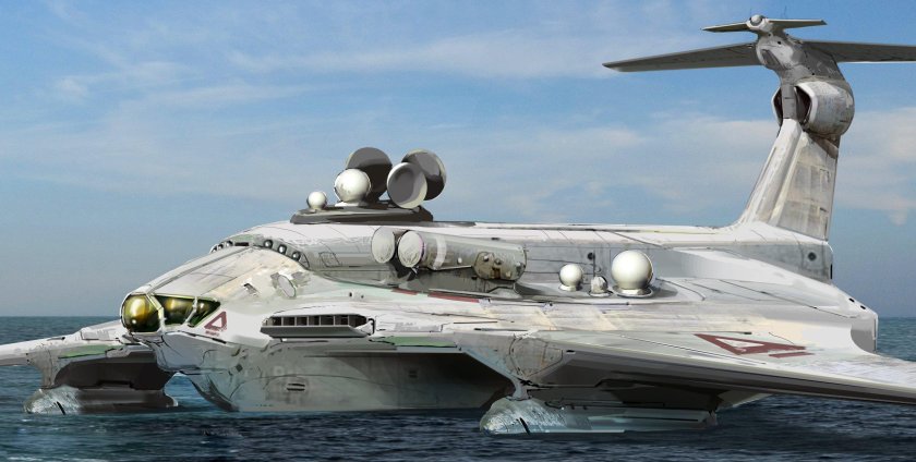 Ударный экраноплан \ лунь\