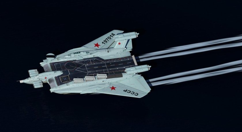 Экраноплан-авианосец Бартини