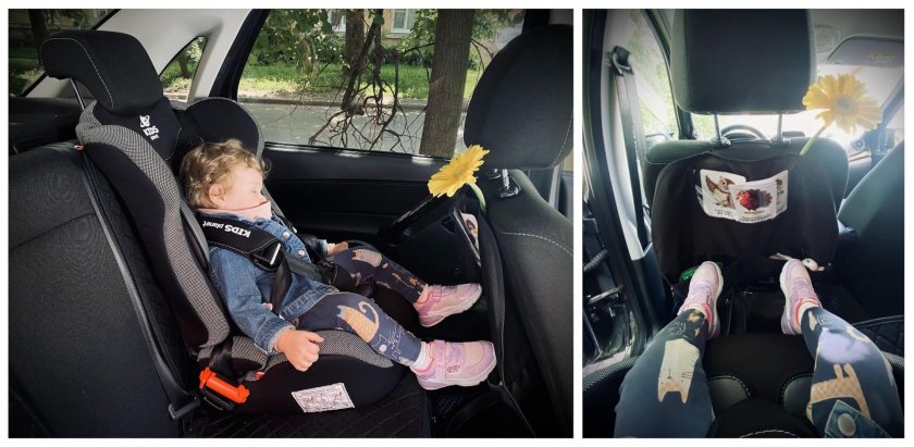 Детское автокресло в машине