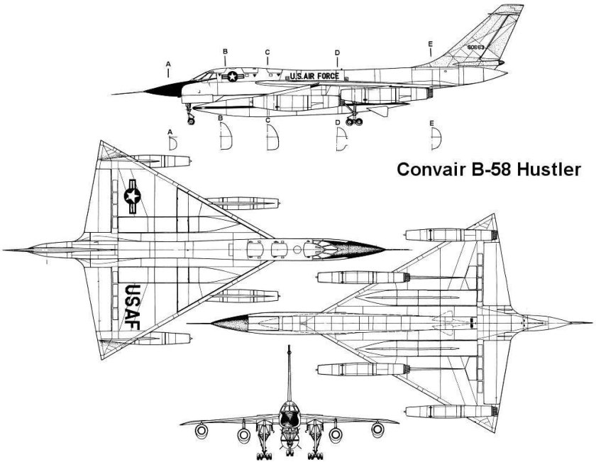 Чертежи самолёт б-58 хастлер