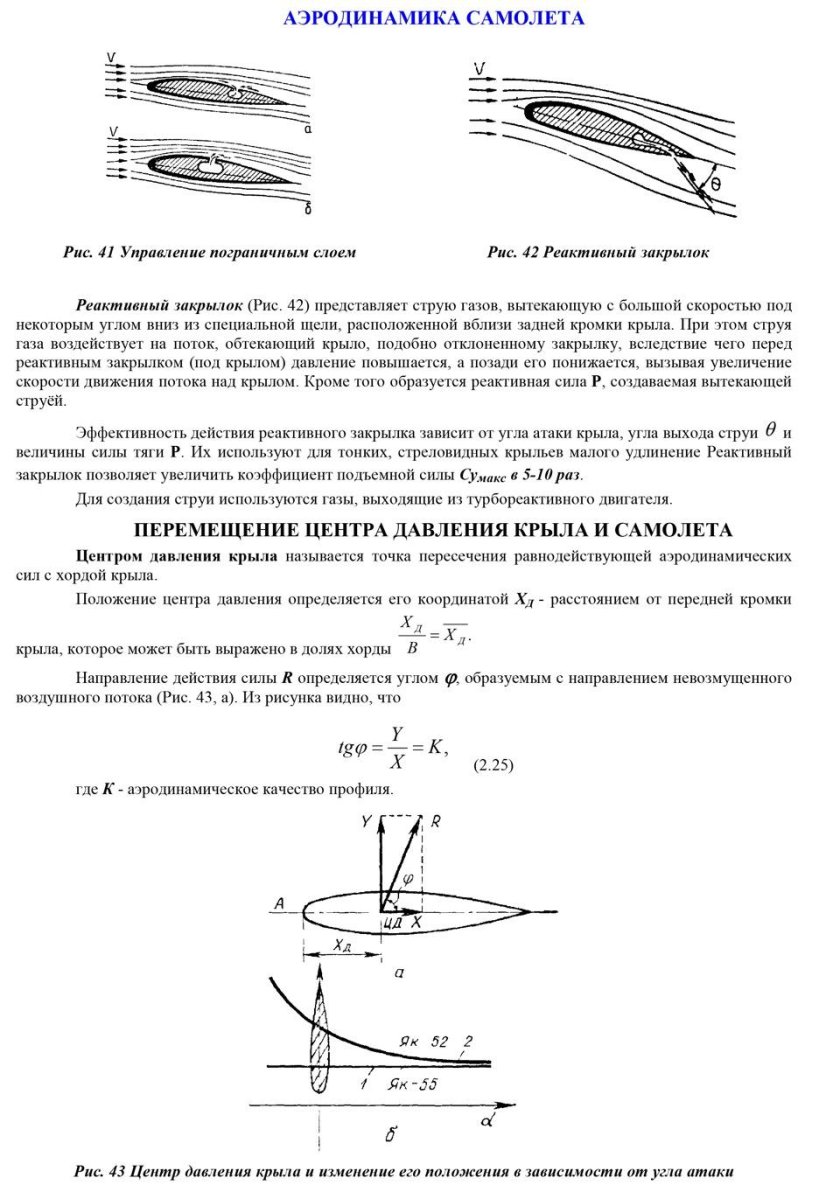 Аэродинамика крыла самолета подъемная сила