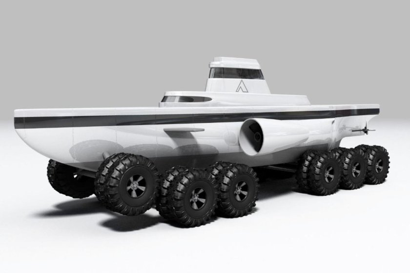Катер на колесах