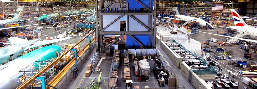 Завод boeing everett factory