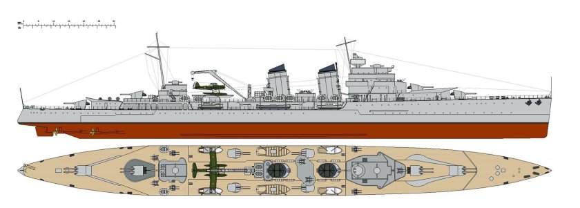 Крейсер Альмиранте Браун чертежи