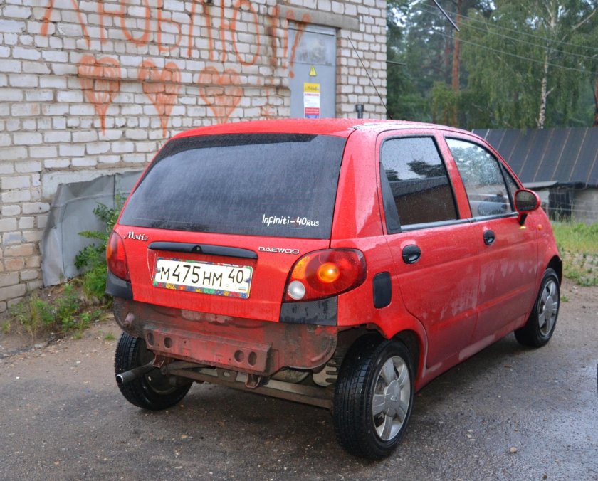 Daewoo Matiz без бампера