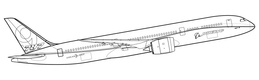 Раскраска самолет Боинг 737