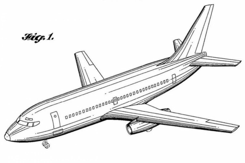 Раскраска самолет Боинг 737