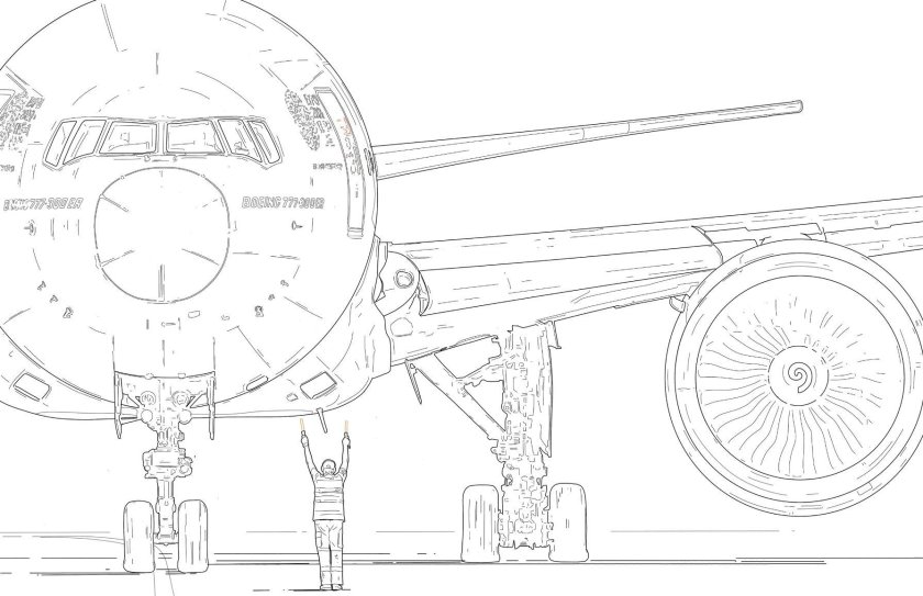 Чертеж боинг 777