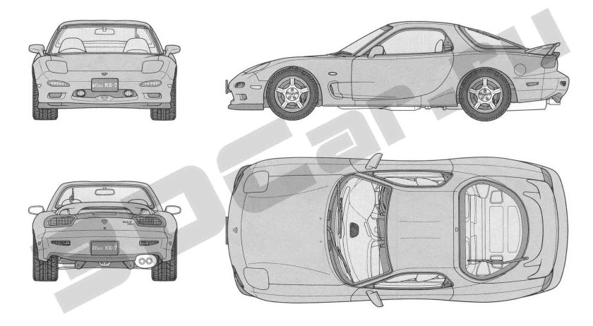 Toyota Supra a80 чертеж