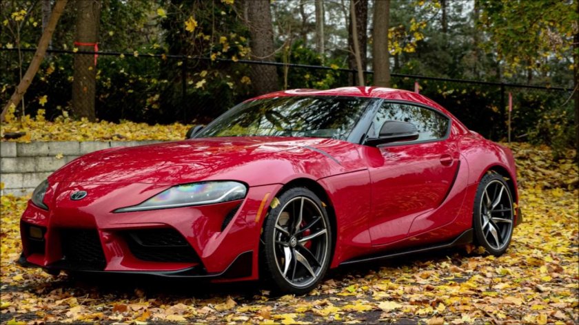 Toyota Supra 2021 красная