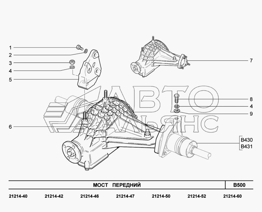 Болт крепления переднего моста Нива 2121