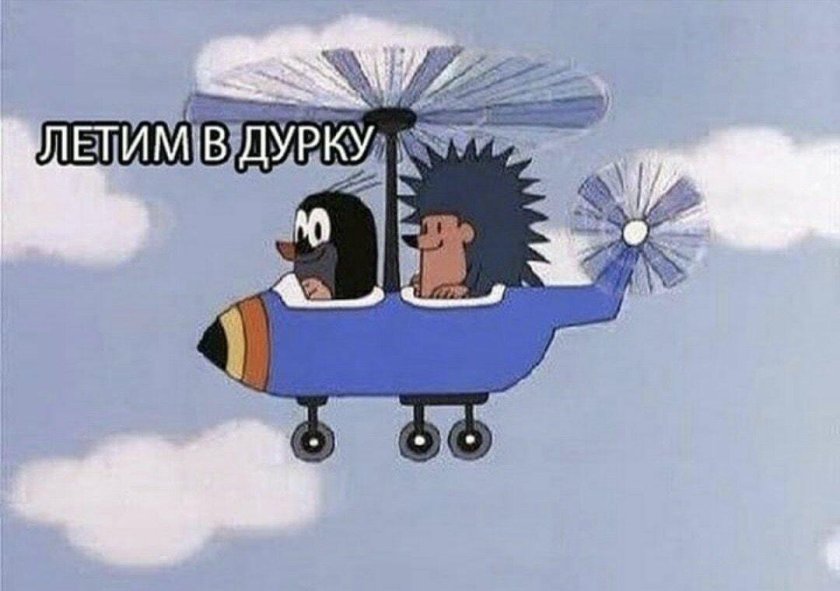 Ежик на вертолете