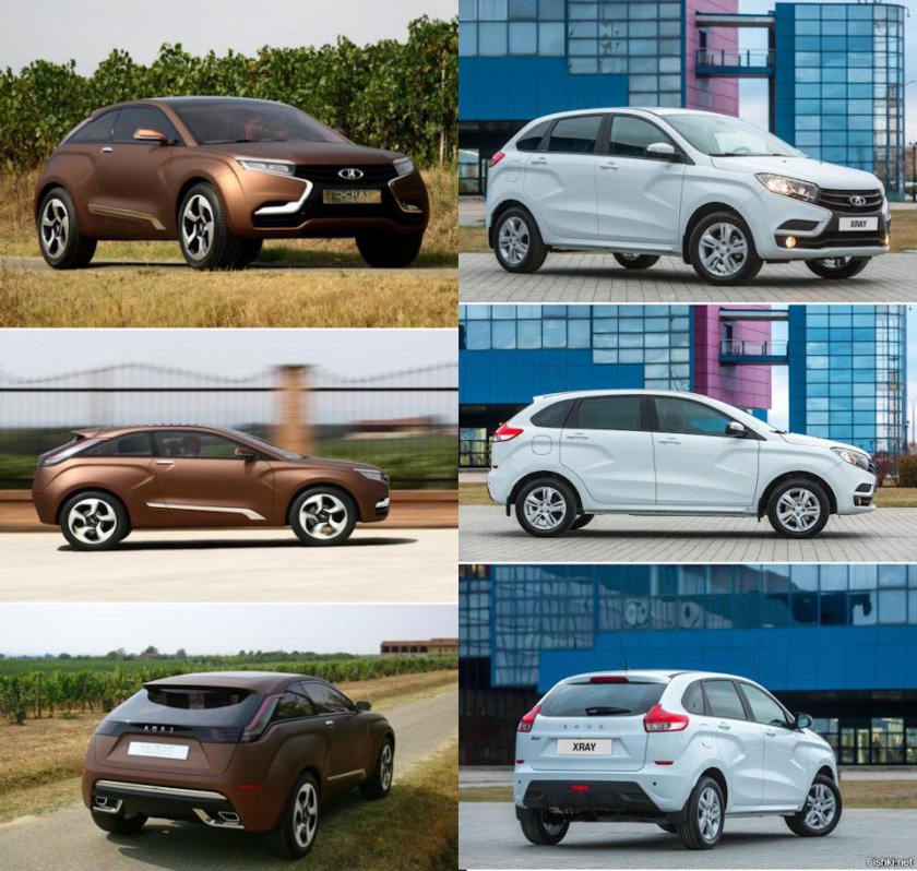 Lada XRAY Concept vs оригинал
