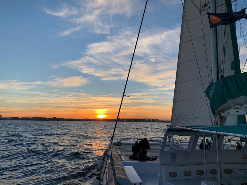 Sunset sailing
