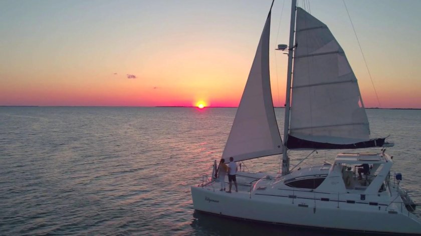 Catamaran Sunset selfie