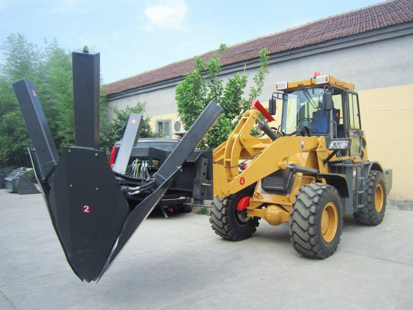 Пересадчик деревьев на экскаватор погрузчик