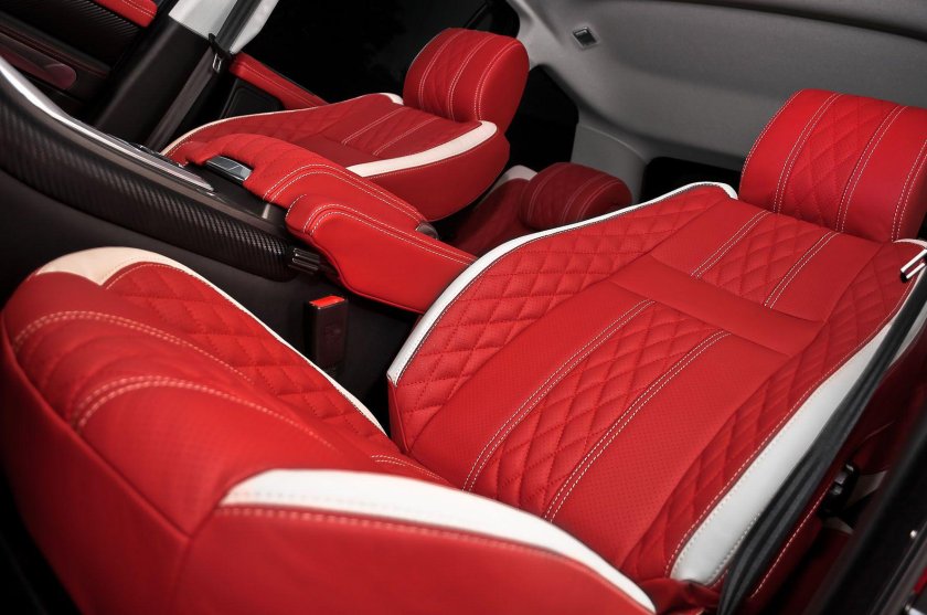 Range Rover Sport красная кожа