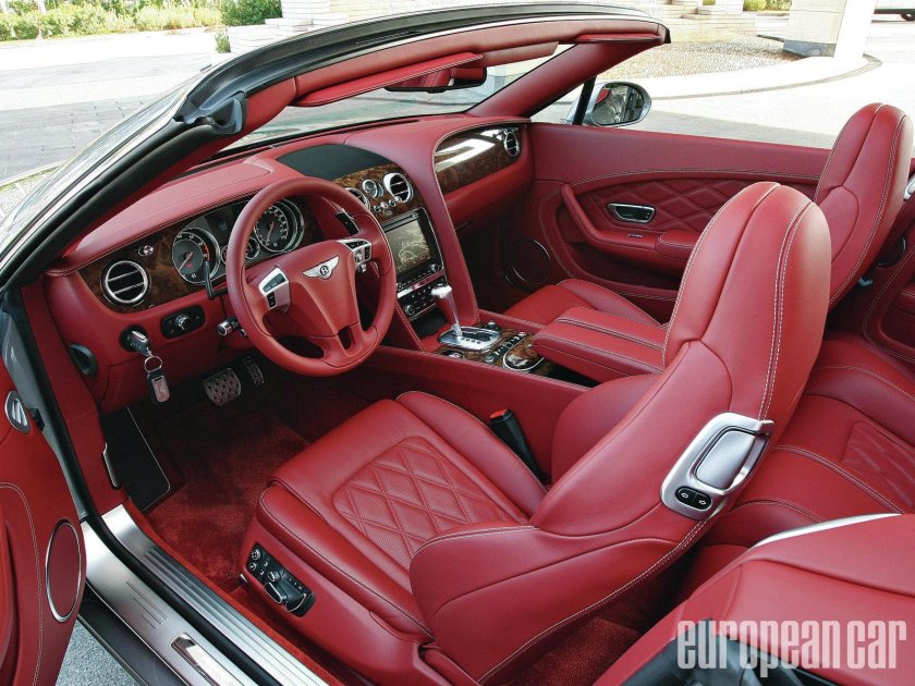 Красный салон бентли континенталь