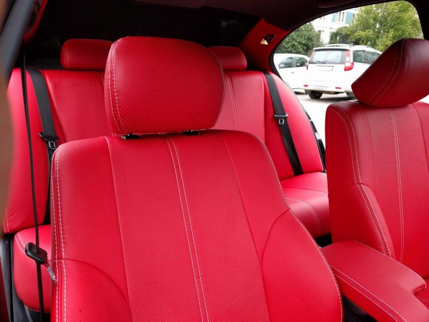 BMW f30 красный салон