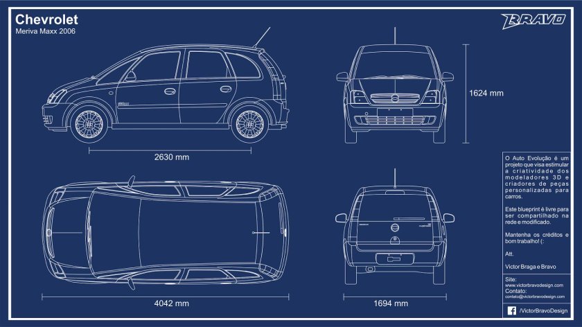 Опель Мерива габариты