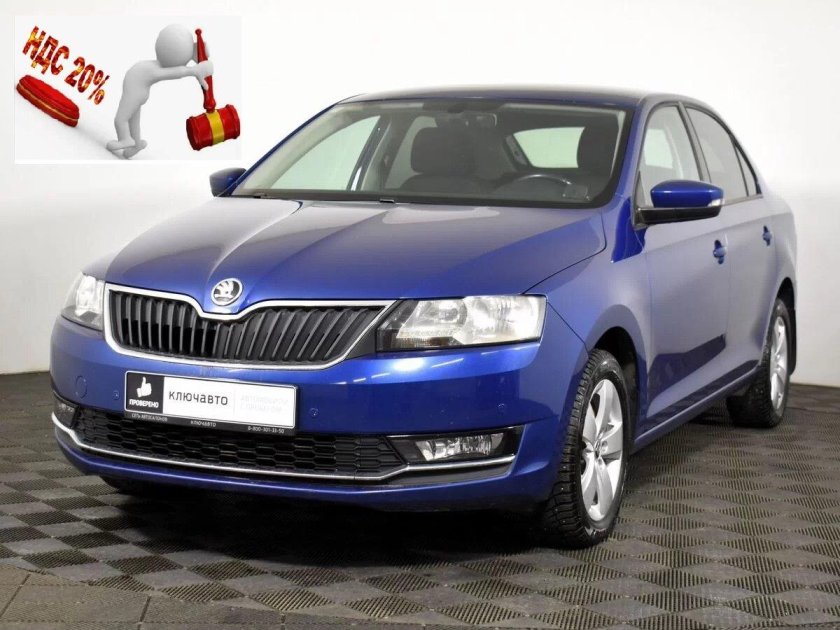 Шкода рапид 2018 синяя