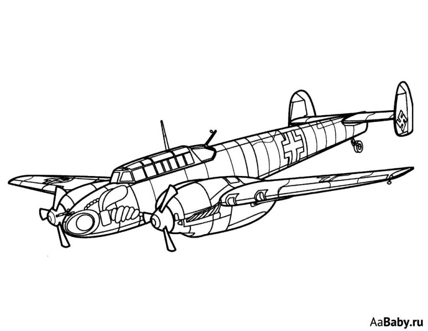 Самолеты. Раскраска